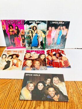 Spice Girls Vintage Post Cards Lot(7) Not Used
